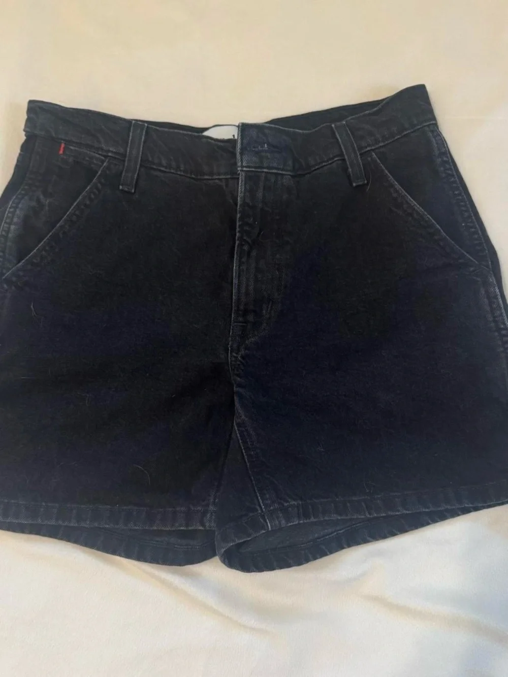 Aritzia Black Jean Shorts - High Waist Relaxed Fit